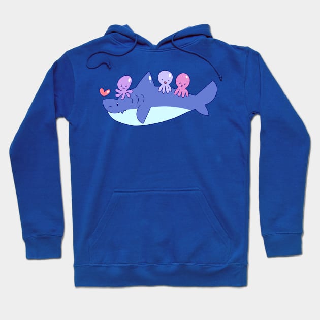 Shark and Octopi Hoodie by saradaboru